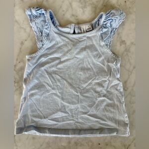 Janie and Jack Light Blue Ruffle Tank Top